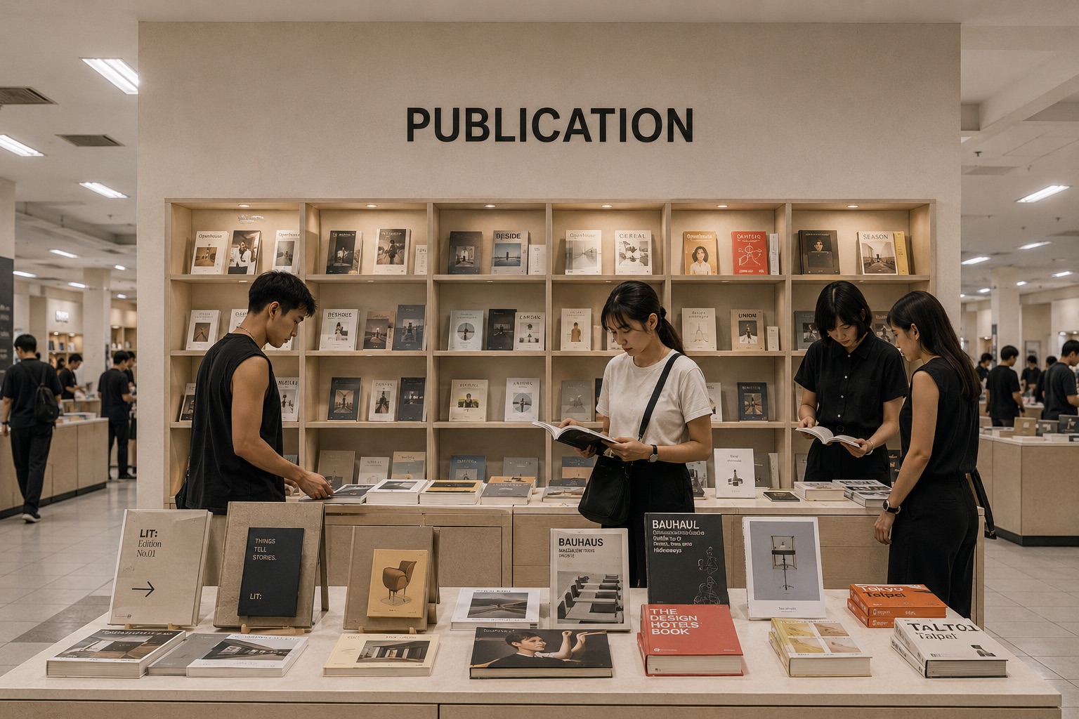 Visitors browsing the publication store